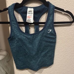 Gymshark Teal Patterned Sports Bra